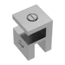 OVER-PANEL GUN METAL GLASS TO GLASS FITTING 10MM