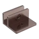 SHOWER F BRUSHED BRONZE BRACKET GLASS 10MM