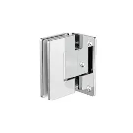 90 DEGREE GLASS TO WALL SHOWER HINGE 10MM GLASS CHROME 