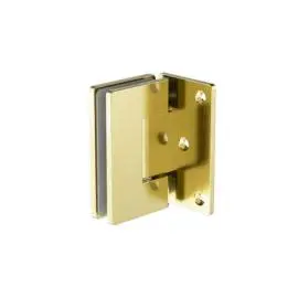 90 DEGREE GLASS TO WALL SHOWER HINGE 10MM GLASS BRUSHED GOLD 