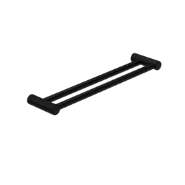 MECCA CARE MATTE BLACK 25MM DOUBLE TOWEL GRAB RAIL 900MM