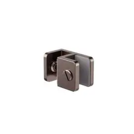 OVER-PANEL GLASS TO GLASS FITTING 10MM GLASS BRUSHED BRONZE 