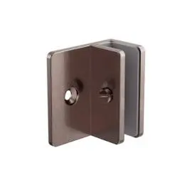 SHOWER F BRACKET 10MM GLASS BRUSHED BRONZE 