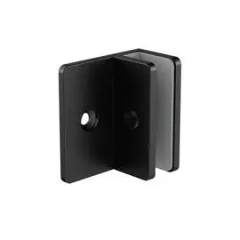 SHOWER F BRACKET 10MM GLASS MATTE BLACK 