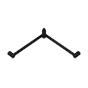 MECCA CARE 32MM WRAP AROUND CORNER GRAB RAIL 600X600MM MATTE BLACK 