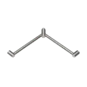 MECCA CARE 32MM WRAP AROUND CORNER GRAB RAIL 600X600MM BRUSHED NICKEL 