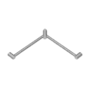 MECCA CARE 32MM WRAP AROUND CORNER GRAB RAIL 600X600MM GUN METAL 