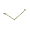 MECCA CARE 32MM DDA GRAB RAIL SET 45 DEGREE 750X900MM BRUSHED GOLD 