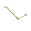 MECCA CARE 32MM AMBULANT TOILET GRAB RAIL 45 DEGREE 750x450MM BRUSHED GOLD 