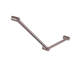 MECCA CARE 32MM AMBULANT TOILET GRAB RAIL 45 DEGREE 750x450MM BRUSHED BRONZE 