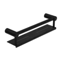 MECCA CARE MATTE BLACK 25MM GRAB RAIL WITH SHELF 450MM