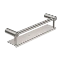 MECCA CARE BRUSHED NICKEL 25MM GRAB RAIL WITH SHELF 450MM