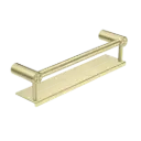 MECCA CARE BRUSHED GOLD 25MM GRAB RAIL WITH SHELF 450MM