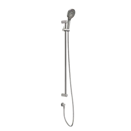 MECCA CARE BRUSHED NICKEL 25MM GRAB RAIL AND ADJUSTABLE SHOWER RAIL SET 900MM