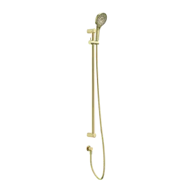MECCA CARE BRUSHED GOLD 25MM GRAB RAIL AND ADJUSTABLE SHOWER RAIL SET 900MM