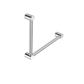 MECCA CARE 32MM AMBULANT TOILET GRAB RAIL 90 DEGREE 450x450MM CHROME 