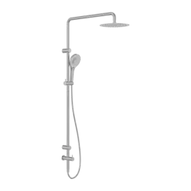 MECCA CARE GUN METAL 25MM GRAB RAIL 900MM TWIN SHOWER SET