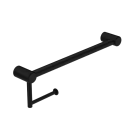 MECCA CARE MATTE BLACK 25MM TOILET ROLL RAIL 300MM