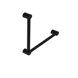 MECCA CARE 32MM AMBULANT TOILET GRAB RAIL 90 DEGREE 450x450MM MATTE BLACK 