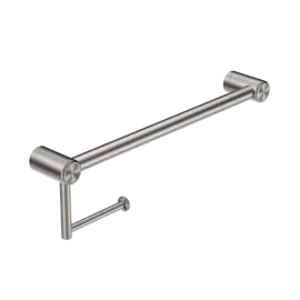 MECCA CARE BRUSHED NICKEL 25MM TOILET ROLL RAIL 300MM