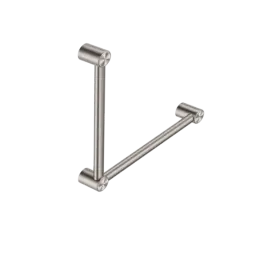MECCA CARE 32MM AMBULANT TOILET GRAB RAIL 90 DEGREE 450x450MM BRUSHED NICKEL 