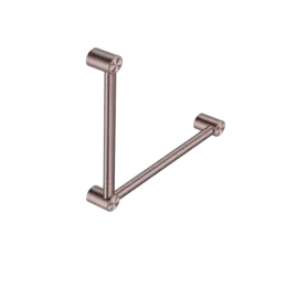 MECCA CARE 32MM AMBULANT TOILET GRAB RAIL 90 DEGREE 450x450MM BRUSHED BRONZE 