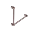 MECCA CARE 32MM AMBULANT TOILET GRAB RAIL 90 DEGREE 450x450MM BRUSHED BRONZE 