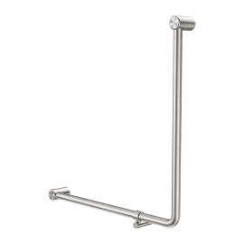 MECCA CARE 32MM 90 DEGREE BENT TUBE GRAB RAIL 750X750MM BRUSHED NICKEL 