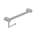 MECCA CARE GUN METAL 32MM GRAB RAIL WITH TOILET ROLL HOLDER 450MM