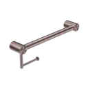 MECCA CARE BRUSHED BRONZE 32MM GRAB RAIL WITH TOILET ROLL HOLDER 450MM