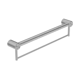 MECCA CARE GUN METAL 32MM GRAB RAIL WITH TOWEL HOLDER 900MM