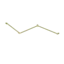 MECCA CARE BRUSHED GOLD 32MM DDA TOILET GRAB RAIL SET 45 DEGREE CONTINUOUS 750X965X1025MM