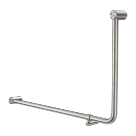 MECCA CARE 32MM DDA 90 DEGREE BENT TUBE GRAB RAIL 600X1000MM BRUSHED NICKEL 