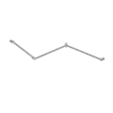 MECCA CARE GUN METAL 32MM DDA TOILET GRAB RAIL SET 45 DEGREE CONTINUOUS 750X965X1025MM