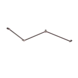 MECCA CARE BRUSHED BRONZE 32MM DDA TOILET GRAB RAIL SET 45 DEGREE CONTINUOUS 750X965X1025MM