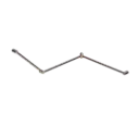 MECCA CARE BRUSHED BRONZE 32MM DDA TOILET GRAB RAIL SET 45 DEGREE CONTINUOUS 750X965X1025MM