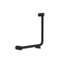 MECCA CARE MATTE BLACK 32MM AMBULANT 90 DEGREE BENT TUBE GRAB RAIL 450X450MM