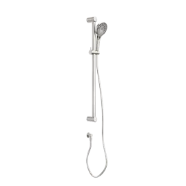 MECCA CARE 32MM GRAB RAIL AND ADJUSTABLE SHOWER RAIL SET 900MM BRUSHED NICKEL 