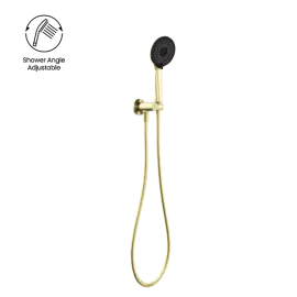 PROJECT ROUND SHOWER ON BRACKET 4 STAR RATING BRUSHED GOLD 