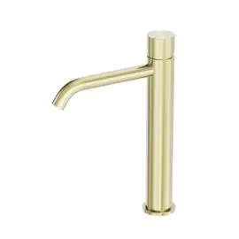 ZEN SS316L TALL BASIN MIXER HANDLESS BRUSHED GOLD 