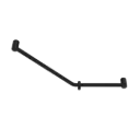 MECCA CARE MATTE BLACK 32MM AMBULANT 45 DEGREE BENT TUBE GRAB RAIL 450X650MM