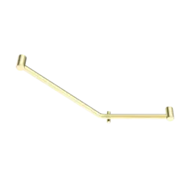 MECCA CARE BRUSHED GOLD 32MM AMBULANT 45 DEGREE BENT TUBE GRAB RAIL 450X650MM
