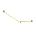 MECCA CARE BRUSHED GOLD 32MM AMBULANT 45 DEGREE BENT TUBE GRAB RAIL 450X650MM