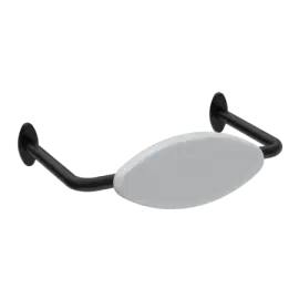 MECCA MATTE BLACK CARE DDA TOILET BACKREST