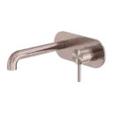 ZEN SS316L WALL BASIN/BATH MIXER 185MM SPOUT BRUSHED BRONZE 