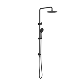 ROUND MATTE BLACK PROJECT TWIN SHOWER 4 STAR RATING