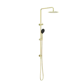 ROUND BRUSHED GOLD PROJECT TWIN SHOWER 4 STAR RATING