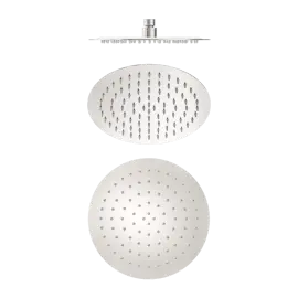 250MM BRUSHED NICKEL ROUND STAINLESS STEEL SHOWER HEAD 4 STAR RATING