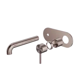 ZEN SS316L WALL BASIN/BATH MIXER 230MM SPOUT TRIM KITS ONLY BRUSHED BRONZE 