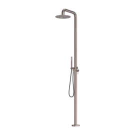 ZEN SS316L OUTDOOR FREESTANDING SHOWER COLUMN BRUSHED BRONZE 
